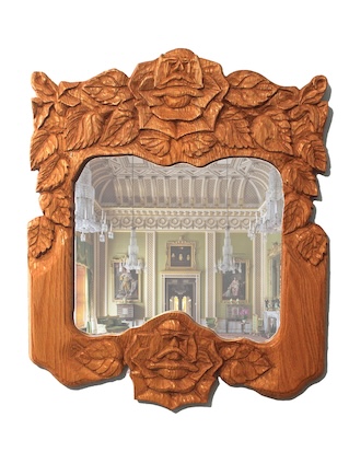 Carved Mirrors, Carved Clocks, Carved lights, custom designs, funky clocks by DW Carving Studio